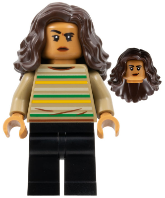 MJ (Michelle Jones) - Dark Tan Striped Sweater, Dark Brown Wavy Hair – СУПЕР ГЕРОИ