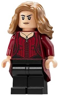 The Scarlet Witch (Wanda Maximoff) - Plain Black Legs, Medium Nougat Hair, Dark Red Cloth Skirt – СУПЕР ГЕРОИ