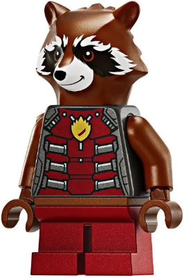 Rocket Raccoon - Dark Red and Pearl Dark Gray Outfit, Reddish Brown Head – СУПЕР ГЕРОИ