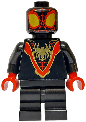 Spider-Man (Miles "Spin" Morales) - Black Medium Legs, Gold Spider Logo – СУПЕР ГЕРОИ