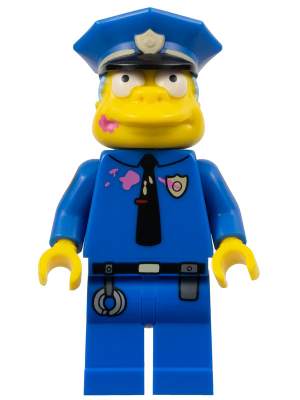 Chief Wiggum with Dark Pink Frosting Splotches on Face and Shirt – СИМПСЪНС