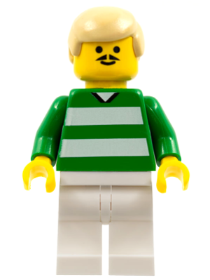 Soccer Player - Green and White Team with Number 9 on Back – СПОРТ