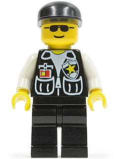 Police - Sheriff Star and 2 Pockets, Black Legs, White Arms, Black Cap, Black Sunglasses – ГРАДСКИ