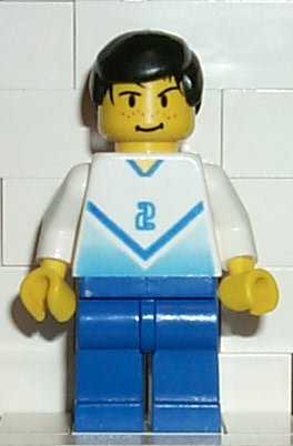 Soccer Player White & Blue Team with shirt #2 – СПОРТ