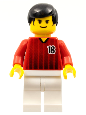 Soccer Player - Red and White Team with Number 18 – СПОРТ