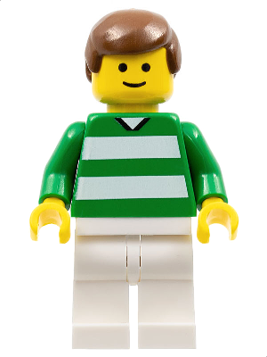 Soccer Player - Green and White Team with Number 10 on Back – СПОРТ
