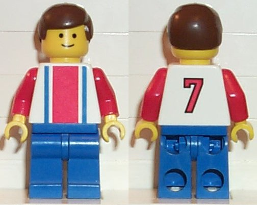 Soccer Player - Red, White, and Blue Team with Number 7 on Back – СПОРТ