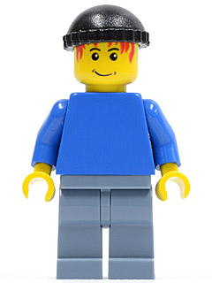 Plain Blue Torso with Blue Arms, Sand Blue Legs, Black Knit Cap (Soccer Player) – СПОРТ