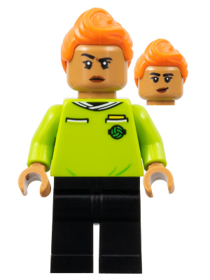 Soccer Referee - Orange Hair, Lime Jersey, Black Legs – СПОРТ