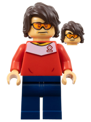 Soccer Spectator - Red Soccer Jersey, Dark Blue Legs, Dark Brown Hair, Orange Glasses – СПОРТ