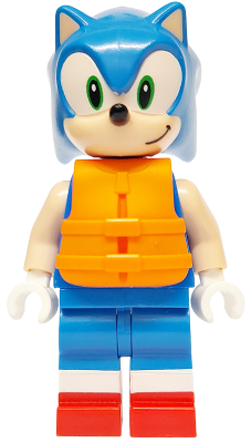 Sonic the Hedgehog - Light Nougat Face and Arms, Grin to Left, Orange Life Jacket – ТАРАЛЕЖЪТ СОНИК