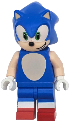 Sonic the Hedgehog - Light Nougat Face and Arms, Open Mouth Smile to Left – ТАРАЛЕЖЪТ СОНИК
