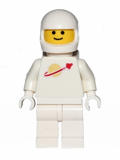 Classic Space - White with Air Tanks and Motorcycle (Standard) Helmet, Logo High on Torso (Second Reissue) – КОСМОС