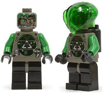 Insectoids Zotaxian Alien - Male, Gray and Green with Green Circuits and Silver Panels (Techno Leon) – КОСМОС