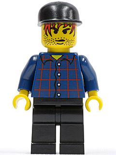 Plaid Button Shirt, Black Legs, Black Cap, Red Hair, Black Stubble (Taxi Driver) – СПАЙДЪРМЕН