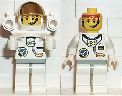 Space Port - Astronaut C1, White Legs with Light Gray Hips, Rocket Pack – ГРАДСКИ