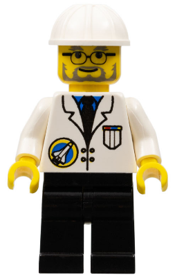 Space Port - Scientist, White Construction Helmet, Black Legs – ГРАДСКИ