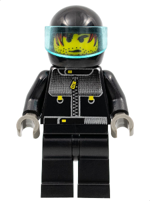 Male Actor 3, Driver, Black Helmet, Trans-Light Blue Visor – СТУДИО