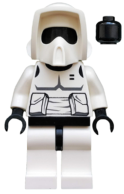 Imperial Scout Trooper - Plain Black Head, Dark Bluish Gray Torso Print – СТАР УОРС