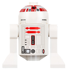 Astromech Droid, R5-D4, Long Red Stripes on Dome – СТАР УОРС