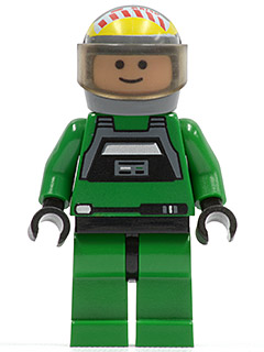Rebel Pilot A-wing - Light Nougat Head, Trans-Brown Visor, Green Jumpsuit – СТАР УОРС