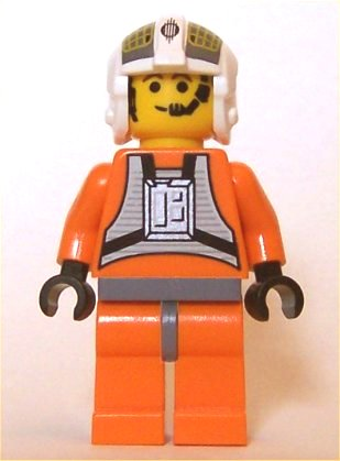 Rebel Pilot Y-wing (Jon 'Dutch' Vander, Gold Leader) - Yellow Head, Dark Bluish Gray Hips – СТАР УОРС