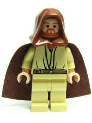 Qui-Gon Jinn - Light Nougat Head, Brown Hood and Cape – СТАР УОРС