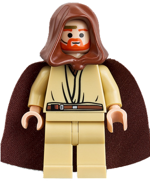 Obi-Wan Kenobi - Young, Light Nougat, Reddish Brown Hood and Cape, Gold Headset – СТАР УОРС