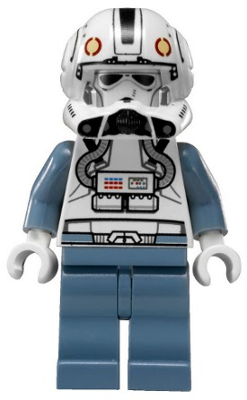 Clone Trooper V-wing Pilot (Phase 2) - Sand Blue Arms and Legs, White Head – СТАР УОРС