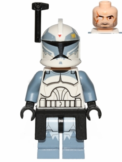 Clone Trooper Commander Wolffe, 104th Battalion 'Wolfpack' (Phase 1) - Black Rangefinder and Kama, Sand Blue Markings, Large Eyes – СТАР УОРС