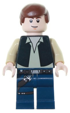 Han Solo, Black Vest, Dark Blue Legs, Eyes with Pupils – СТАР УОРС