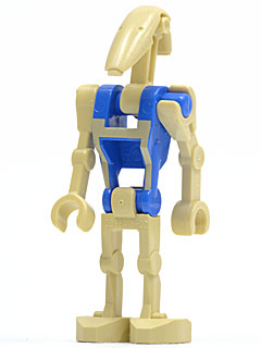 Battle Droid Pilot with Blue Torso with Tan Insignia and One Straight Arm – СТАР УОРС