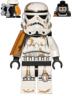 Sandtrooper - Orange Pauldron, Survival Backpack, Dirt Stains, Balaclava Head Print and Helmet with Dotted Mouth Pattern – СТАР УОРС