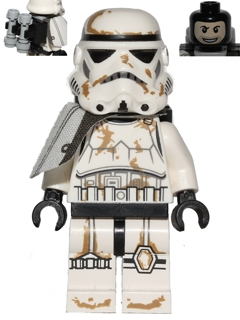 Sandtrooper - White Pauldron, Survival Backpack, Dirt Stains, Balaclava Head Print and Helmet with Dotted Mouth Pattern – СТАР УОРС