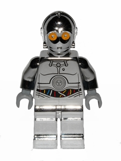 TC-14 Protocol Droid - Chrome Silver with Blue, Red and White Wires Pattern – СТАР УОРС