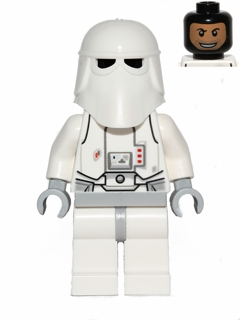 Snowtrooper, Light Bluish Gray Hips, Light Bluish Gray Hands, Printed Head, Torso Back Printing – СТАР УОРС