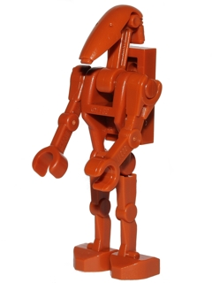 Battle Droid - Dark Orange, Bent Arm and Straight Arm, 1 x 2 Plate on Back – СТАР УОРС