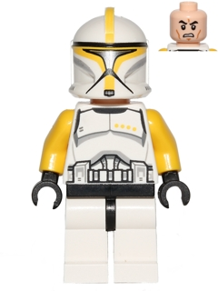 Clone Trooper Commander (Phase 1) - Yellow Arms, Scowl – СТАР УОРС