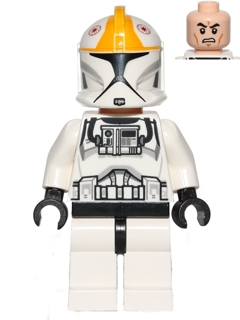 Clone Trooper Pilot (Phase 1) - Bright Light Orange Markings, Scowl – СТАР УОРС