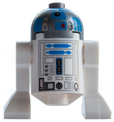 Astromech Droid, R2-D2, Flat Silver Head – СТАР УОРС