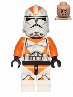 Clone Trooper, 212th Attack Battalion (Phase 2) - Orange Arms, Dirt Stains, Scowl – СТАР УОРС