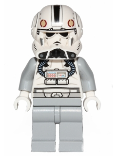 Clone Trooper V-wing Pilot (Phase 2) - Light Bluish Gray Arms and Legs, White Head – СТАР УОРС