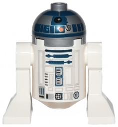 Astromech Droid, R2-D2, Flat Silver Head, Red Dots and Small Receptor – СТАР УОРС
