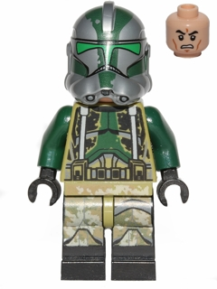 Clone Trooper Commander Gree, 41st Elite Corps (Phase 2) - Kashyyyk Camouflage, Scowl – СТАР УОРС