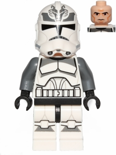Clone Trooper, 104th Battalion 'Wolfpack' (Phase 2) - Dark Bluish Gray Markings, Large Eyes – СТАР УОРС