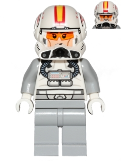 Clone Trooper Pilot (Phase 2) - Light Bluish Gray Arms and Legs, Cheek Lines – СТАР УОРС