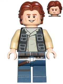 Han Solo, Dark Blue Legs, Vest with Pockets, Wavy Hair – СТАР УОРС