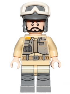 Rebel Trooper - White Goggles, Dark Bluish Gray Helmet, Black Beard (Private Kappehl) – СТАР УОРС