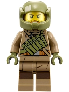 Resistance Trooper - Dark Tan Hoodie Jacket, Ammo Pouch, Stubble, Helmet with Chin Guard – СТАР УОРС