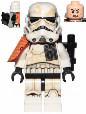 Sandtrooper Squad Leader (Captain) - Orange Pauldron, Ammo Pouch, Dirt Stains, Survival Backpack – СТАР УОРС